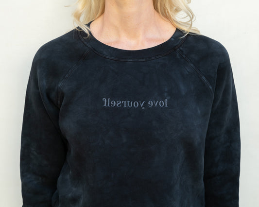 Mirror Me Long Sleeve Sweatshirt-Hand Tie-Dyed