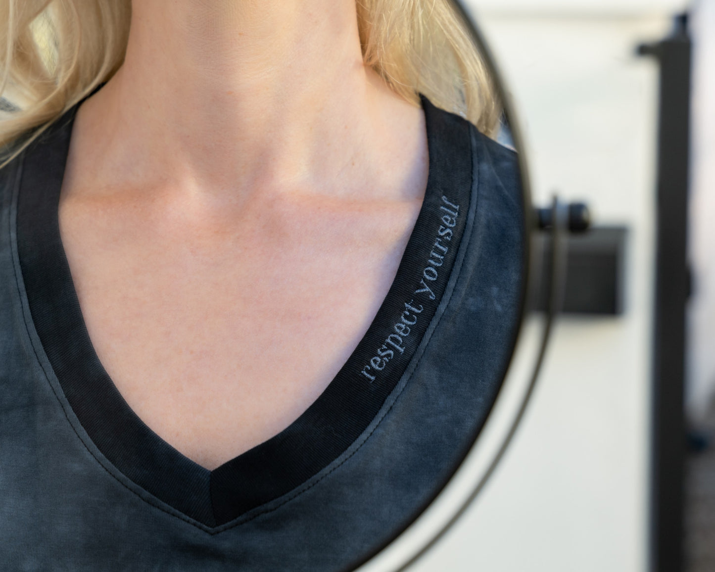 Mirror Me V-neck Supima Cotton short sleeve t-shirt in Night Ski Tie-Dye